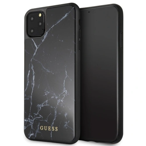 Kup Guess Apple Tasche GUHCN65HYMABK iPhone 11 Pro Max schwarz/schwarz Marmorglas - GUE263BLK - {ean13} - Sklep Home Screen