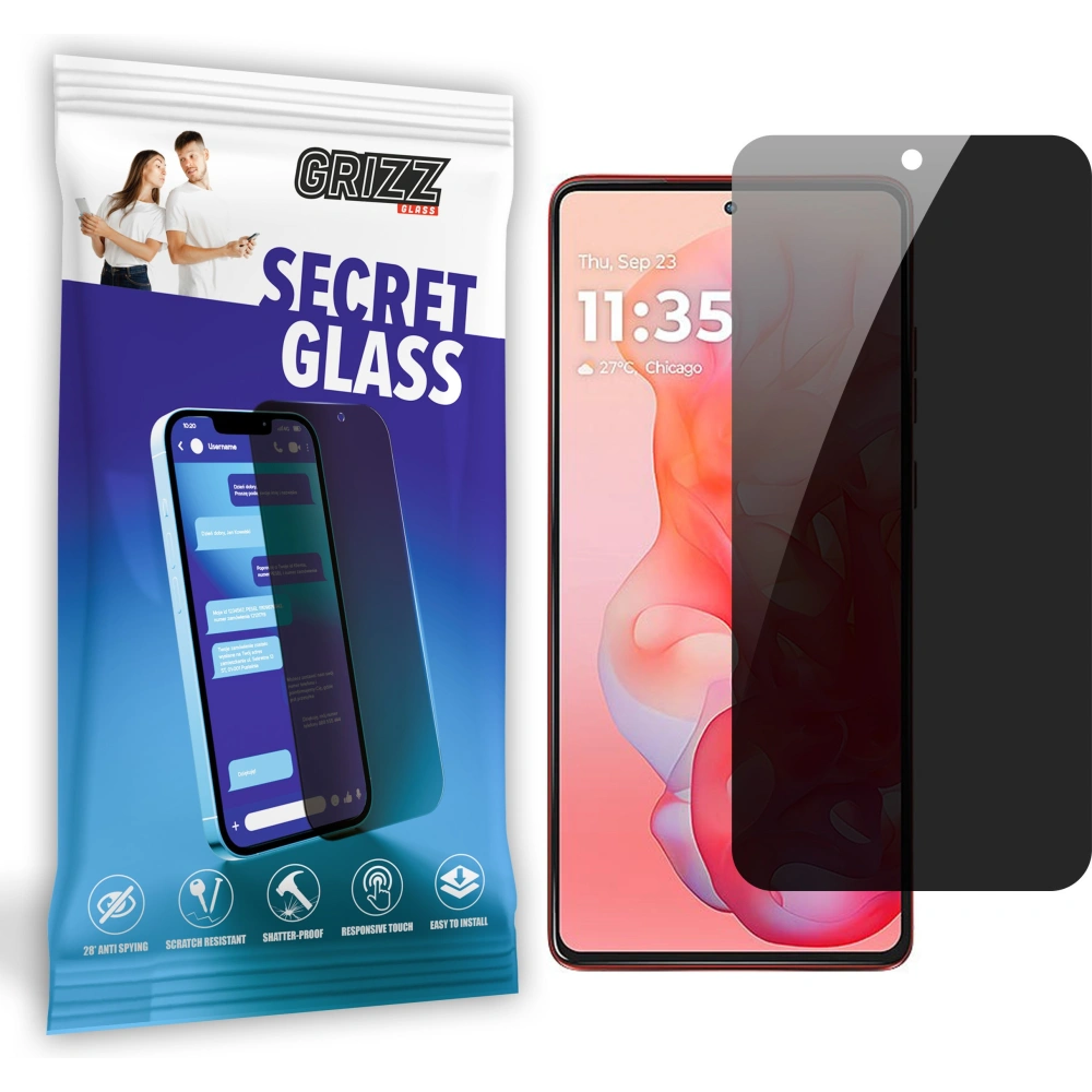 Matowe szkło prywatyzujące GrizzGlass SecretGlass do Motorola Moto G Stylus 5G 2024