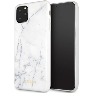 Guess Apple Tasche GUHCN65HYMAWH iPhone 11 Pro Max weiß/weiß Marmor