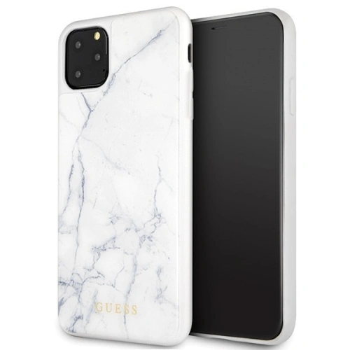 Kup Etui Guess GUHCN65HYMAWH Apple iPhone 11 Pro Max alb/marmură albă - GUE264WHT - {ean13} - Sklep Home Screen
