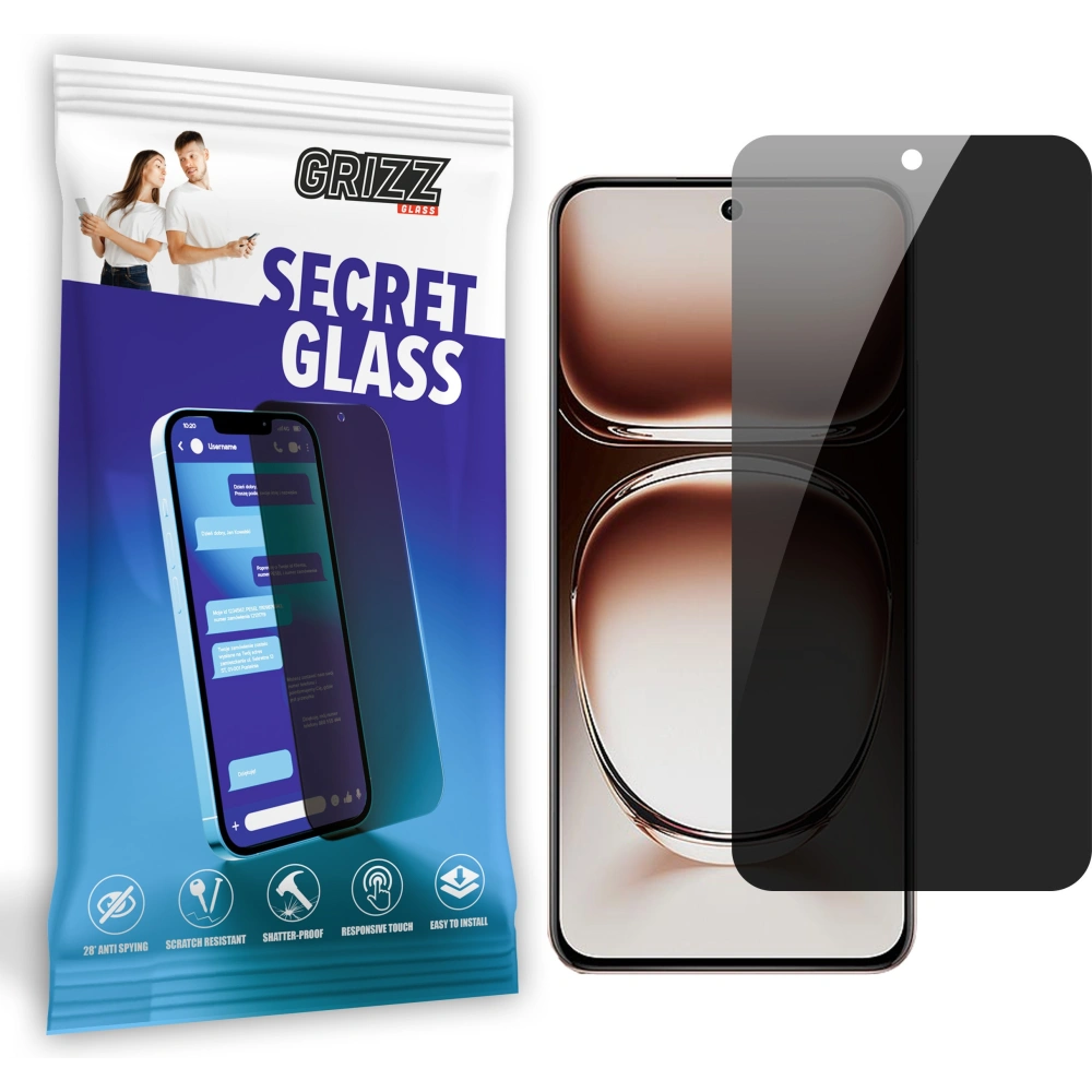 Matowe szkło prywatyzujące GrizzGlass SecretGlass do Oppo Reno 12