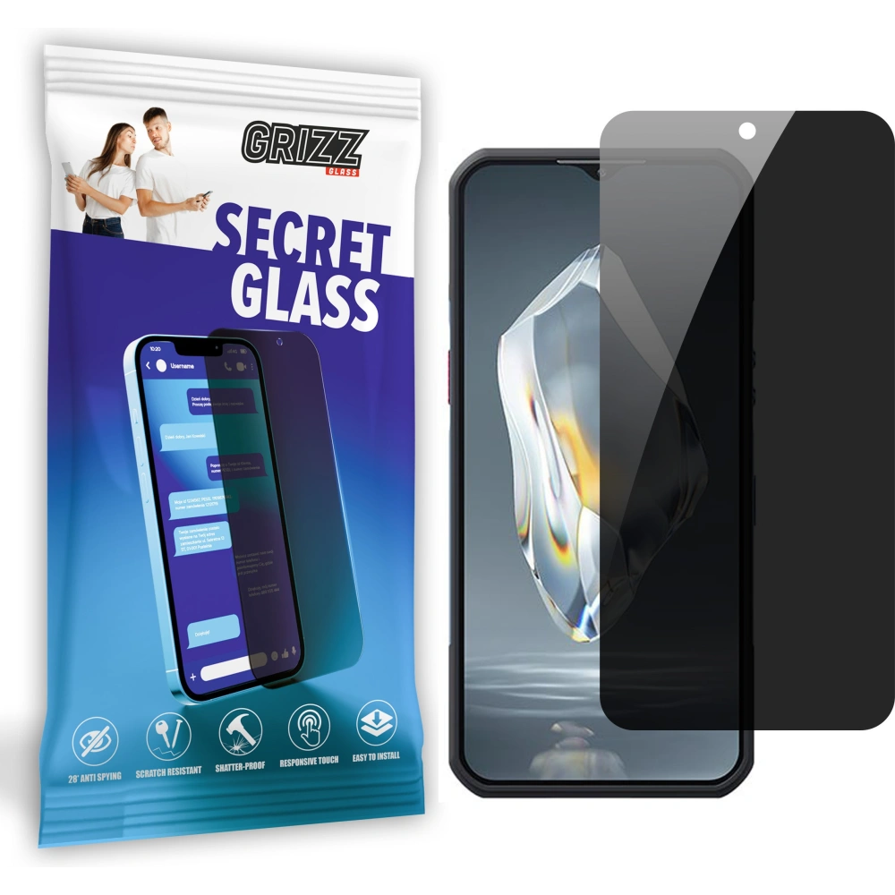 Matowe szkło prywatyzujące GrizzGlass SecretGlass do Oukitel WP35