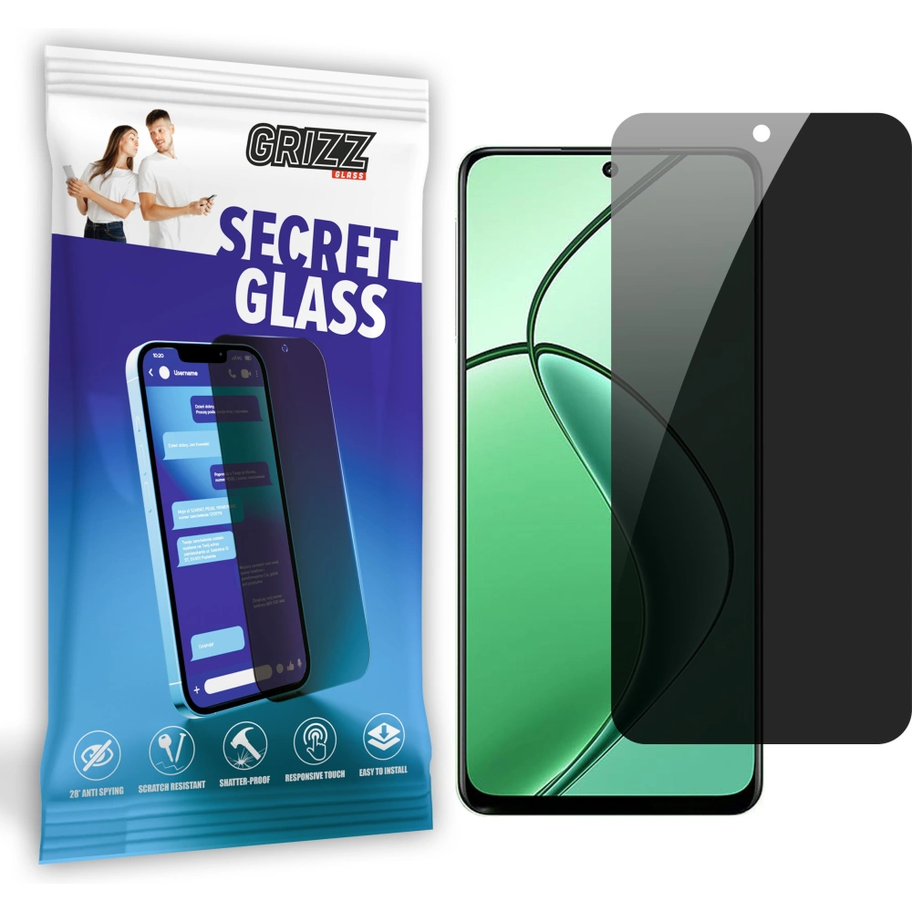 Matowe szkło prywatyzujące GrizzGlass SecretGlass do Realme Narzo N65