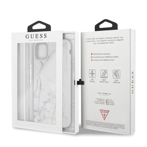 Kup Etui Guess GUHCN65HYMAWH Apple iPhone 11 Pro Max alb/marmură albă - GUE264WHT - {ean13} - Sklep Home Screen