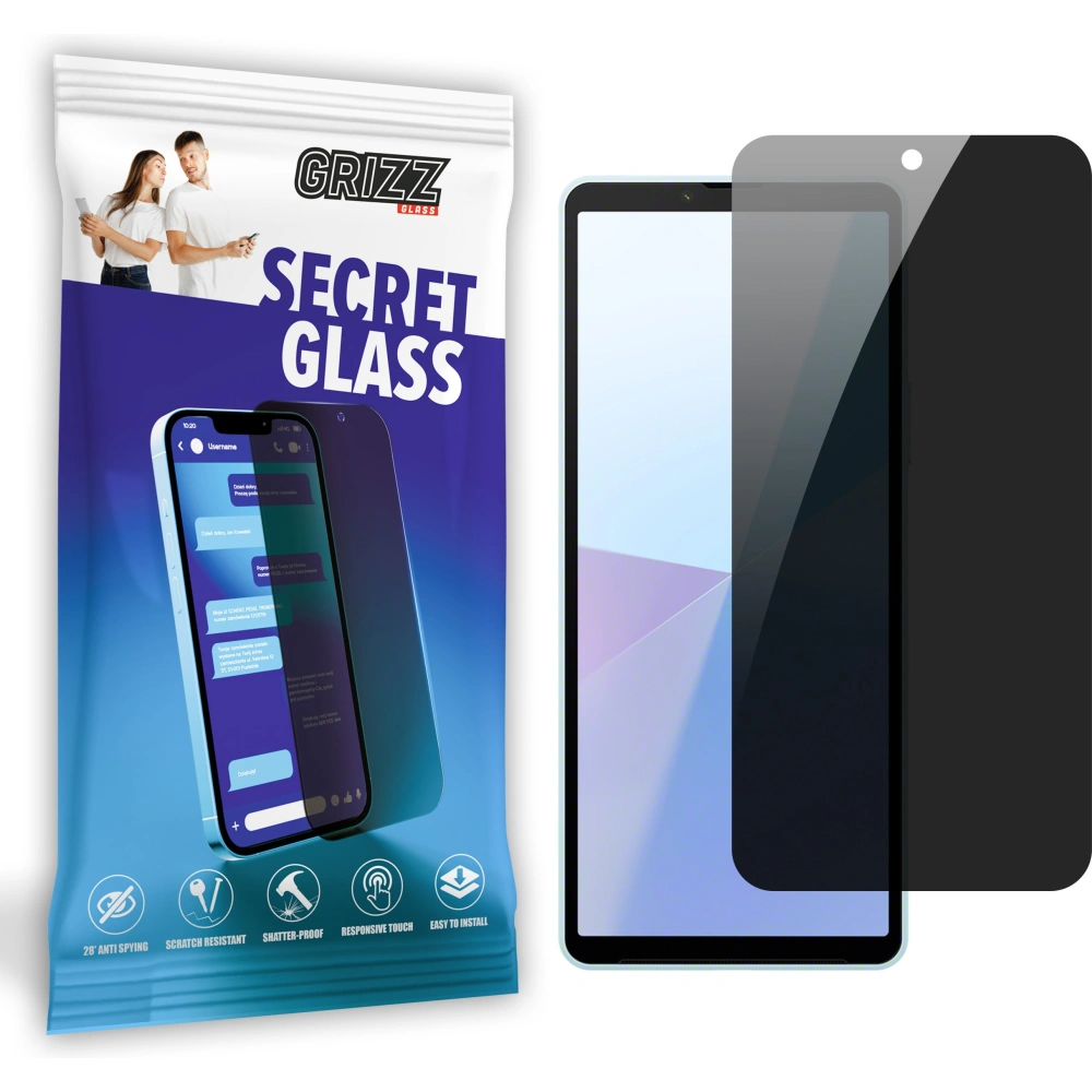 Matowe szkło prywatyzujące GrizzGlass SecretGlass do Sony Xperia 10 VI