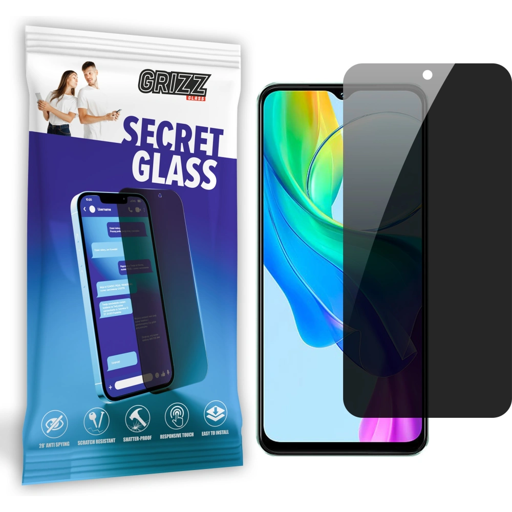 Matowe szkło prywatyzujące GrizzGlass SecretGlass do Vivo Y18