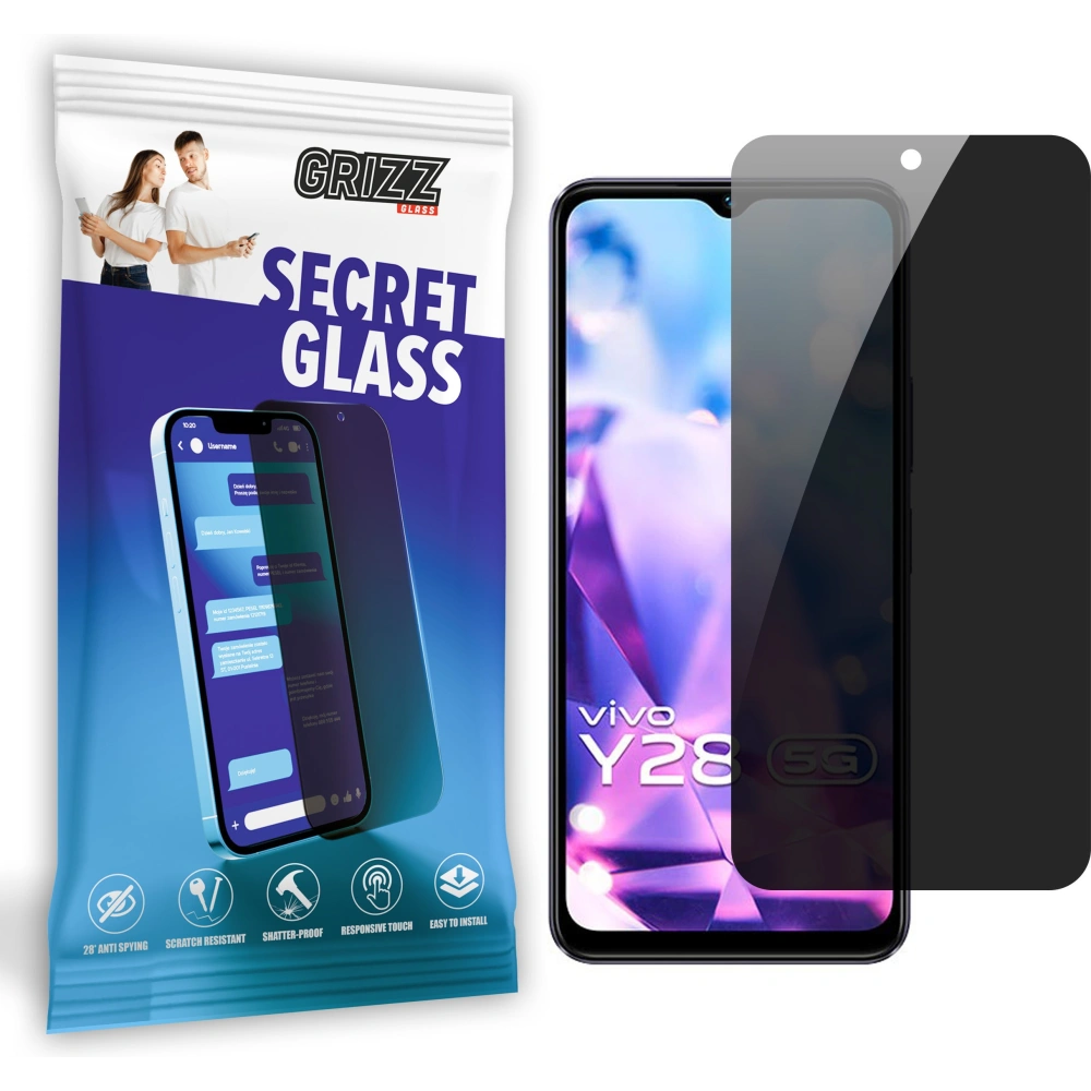 Matowe szkło prywatyzujące GrizzGlass SecretGlass do Vivo Y28