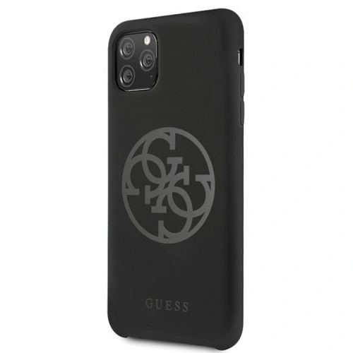 Kup Etui Guess GUHCN65LS4GBK Apple iPhone 11 Pro Max negru/czarny husă din silicon 4G Tone On Tone - GUE269BLK - {ean13} - Sklep Home Screen