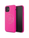 Guess Apple Tasche GUHCN65LS4GFU iPhone 11 Pro Max fuchsia/fuchsia Hartschale Silikon 4G Tone On Tone