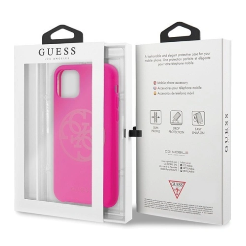 Kup Etui Guess GUHCN65LS4GFU Apple iPhone 11 Pro Max fucsia/fuchsia carcasă tare din silicon 4G Tone On Tone - GUE270FKS - {ean13} - Sklep Home Screen