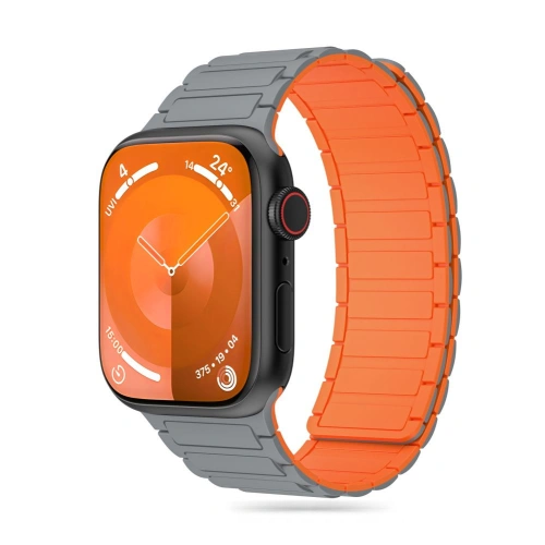 Buy Belt Tech-Protect IconBand Magnetic Apple Watch 4/5/6/7/8/9/SE/Ultra 42/44/45/49mm titanium/orange - THP2815 - {ean13} - Home Screen Store Europe