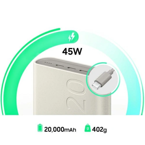 Kup Powerbank Samsung EB-P4520XU 20000mAh 45W 3xUSB-C bej - SMG1107 - {ean13} - Sklep Home Screen