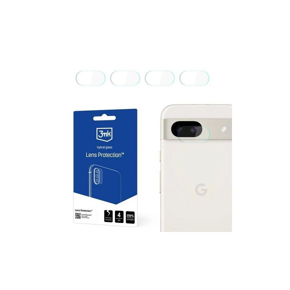 Szkło hybrydowe na obiektyw aparatu 3MK Lens Protection Google Pixel 8A 5G [4 PACK]