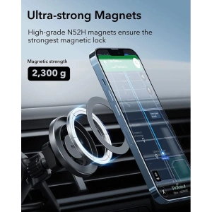 Kup [OUTLET] Uchwyt samochodowy ESR Halolock Magnetic MagSafe Vent Car Mount Metallic Grey - OT-643 - {ean13} - Sklep Home Screen