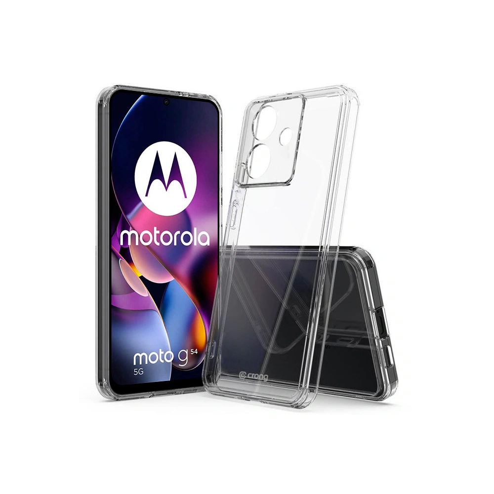 Etui Crong Crystal Shield Cover Motorola Moto G54 przezroczysty