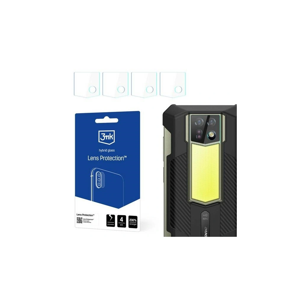 Szkło hybrydowe na obiektyw aparatu 3MK Lens Protection Ulefone Armor 24 [4 PACK]