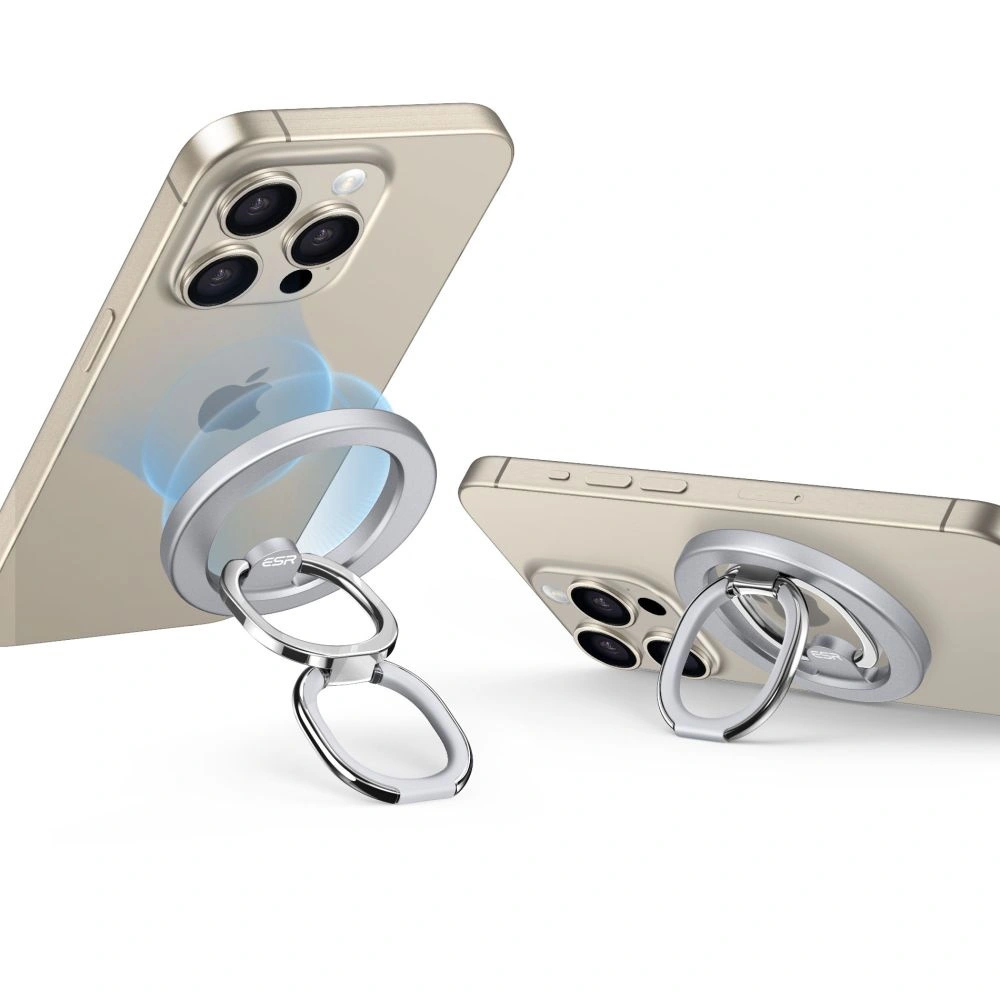 Uchwyt na palec ESR Halolock MagSafe Phone Ring Stand Silver