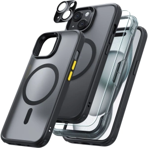 Kup Zestaw etui + szkło na ekran + osłona na obiektyw ESR Classic Pro Set Halolock MagSafe Apple iPhone 15 Frosted Black - ESR801 - {ean13} - Sklep Home Screen