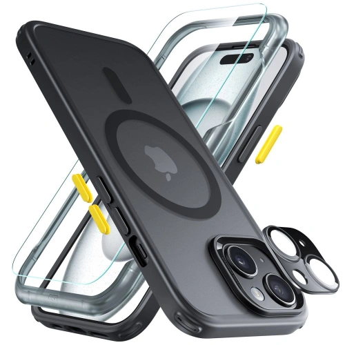 Kup Case-Set + Bildschirmglas + Objektivschutz ESR Classic Pro Set Halolock MagSafe Apple iPhone 15 Frosted Black - ESR801 - {ean13} - Sklep Home Screen