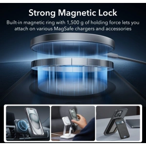 Kup Zestaw etui + szkło na ekran + osłona na obiektyw ESR Classic Pro Set Halolock MagSafe Apple iPhone 15 Frosted Black - ESR801 - {ean13} - Sklep Home Screen