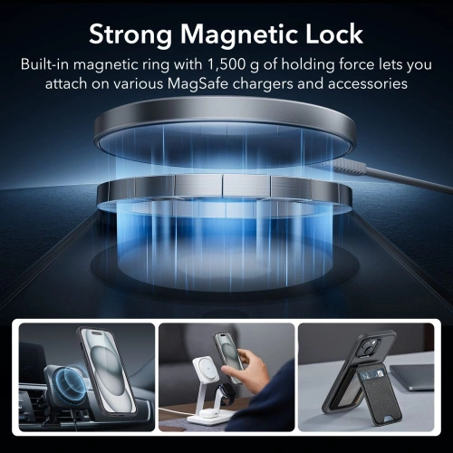 Kup Case-Set + Bildschirmglas + Objektivschutz ESR Classic Pro Set Halolock MagSafe Apple iPhone 15 Frosted Black - ESR801 - {ean13} - Sklep Home Screen