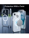 Kup Zestaw etui + szkło na ekran + osłona na obiektyw ESR Classic Pro Set Halolock MagSafe Apple iPhone 15 Clear - ESR802 - {ean13} - Sklep Home Screen