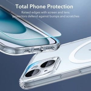 Kup Zestaw etui + szkło na ekran + osłona na obiektyw ESR Classic Pro Set Halolock MagSafe Apple iPhone 15 Clear - ESR802 - {ean13} - Sklep Home Screen