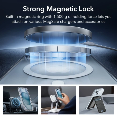 Kup Zestaw etui + szkło na ekran + osłona na obiektyw ESR Classic Pro Set Halolock MagSafe Apple iPhone 15 Clear - ESR802 - {ean13} - Sklep Home Screen