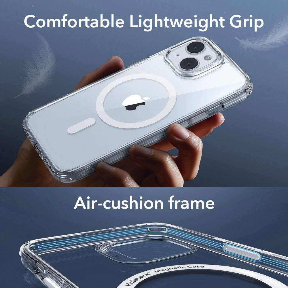 Zestaw etui + szkło na ekran + osłona na obiektyw ESR Classic Pro Set Halolock MagSafe Apple iPhone 15 Clear