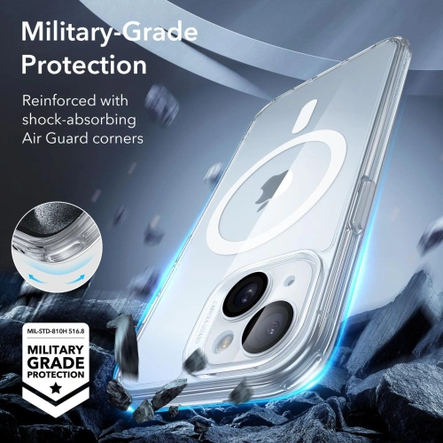 Kup Zestaw etui + szkło na ekran + osłona na obiektyw ESR Classic Pro Set Halolock MagSafe Apple iPhone 15 Clear - ESR802 - {ean13} - Sklep Home Screen