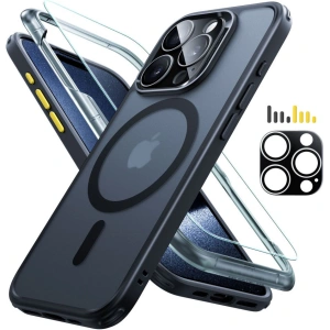 Kup Zestaw etui + szkło na ekran + osłona na obiektyw ESR Classic Pro Set Halolock MagSafe Apple iPhone 15 Pro Max Frosted Black - ESR804 - {ean13} - Sklep Home Screen