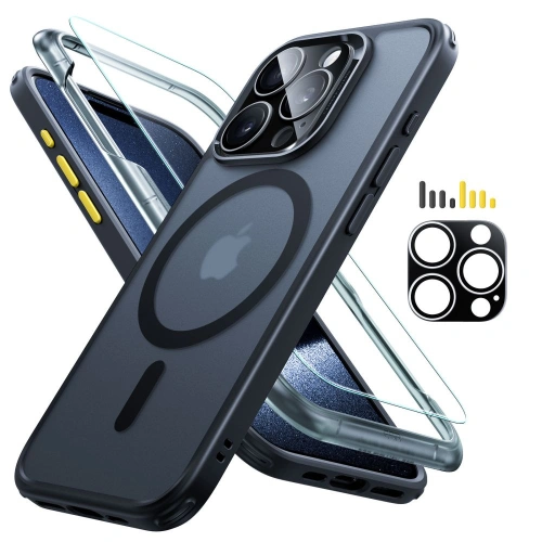 Kup Tok + képernyővédő üveg + lencse védő ESR Classic Pro Set Halolock MagSafe Apple iPhone 15 Pro Max Frosted Black - ESR804 - {ean13} - Sklep Home Screen