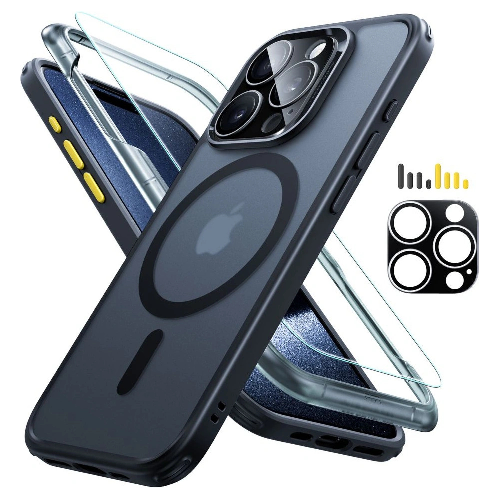 Zestaw etui + szkło na ekran + osłona na obiektyw ESR Classic Pro Set Halolock MagSafe Apple iPhone 15 Pro Max Frosted Black