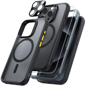 Kup Zestaw etui + szkło na ekran + osłona na obiektyw ESR Classic Pro Set Halolock MagSafe Apple iPhone 15 Pro Max Frosted Black - ESR804 - {ean13} - Sklep Home Screen
