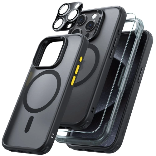 Kup Tok + képernyővédő üveg + lencse védő ESR Classic Pro Set Halolock MagSafe Apple iPhone 15 Pro Max Frosted Black - ESR804 - {ean13} - Sklep Home Screen