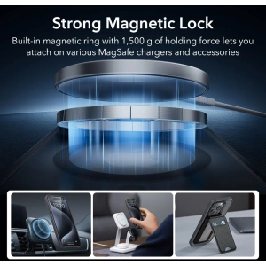 Kup Zestaw etui + szkło na ekran + osłona na obiektyw ESR Classic Pro Set Halolock MagSafe Apple iPhone 15 Pro Max Frosted Black - ESR804 - {ean13} - Sklep Home Screen
