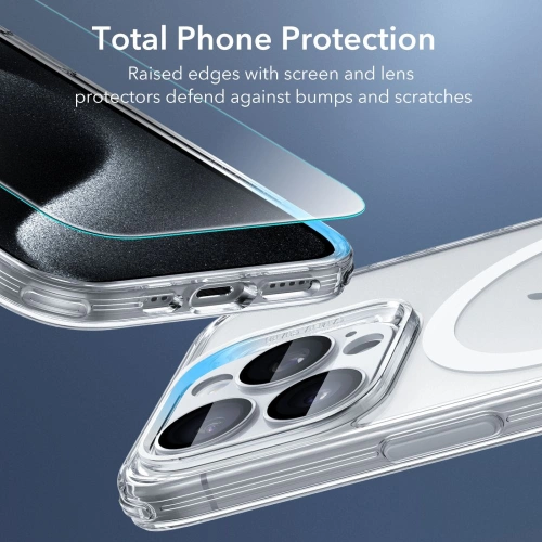 Kup Tok készlet + képernyő üveg + objektív védő ESR Classic Pro Set Halolock MagSafe Apple iPhone 15 Pro Max Clear - ESR805 - {ean13} - Sklep Home Screen