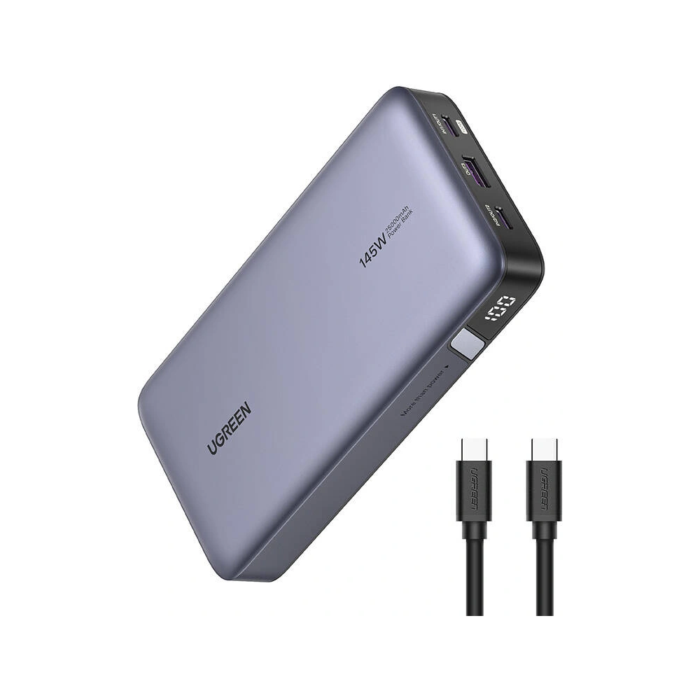 Powerbank 25000mAh UGREEN PB205, USB-A, 2xUSB-C 145W PD szary - Powerbanki - Ugreen