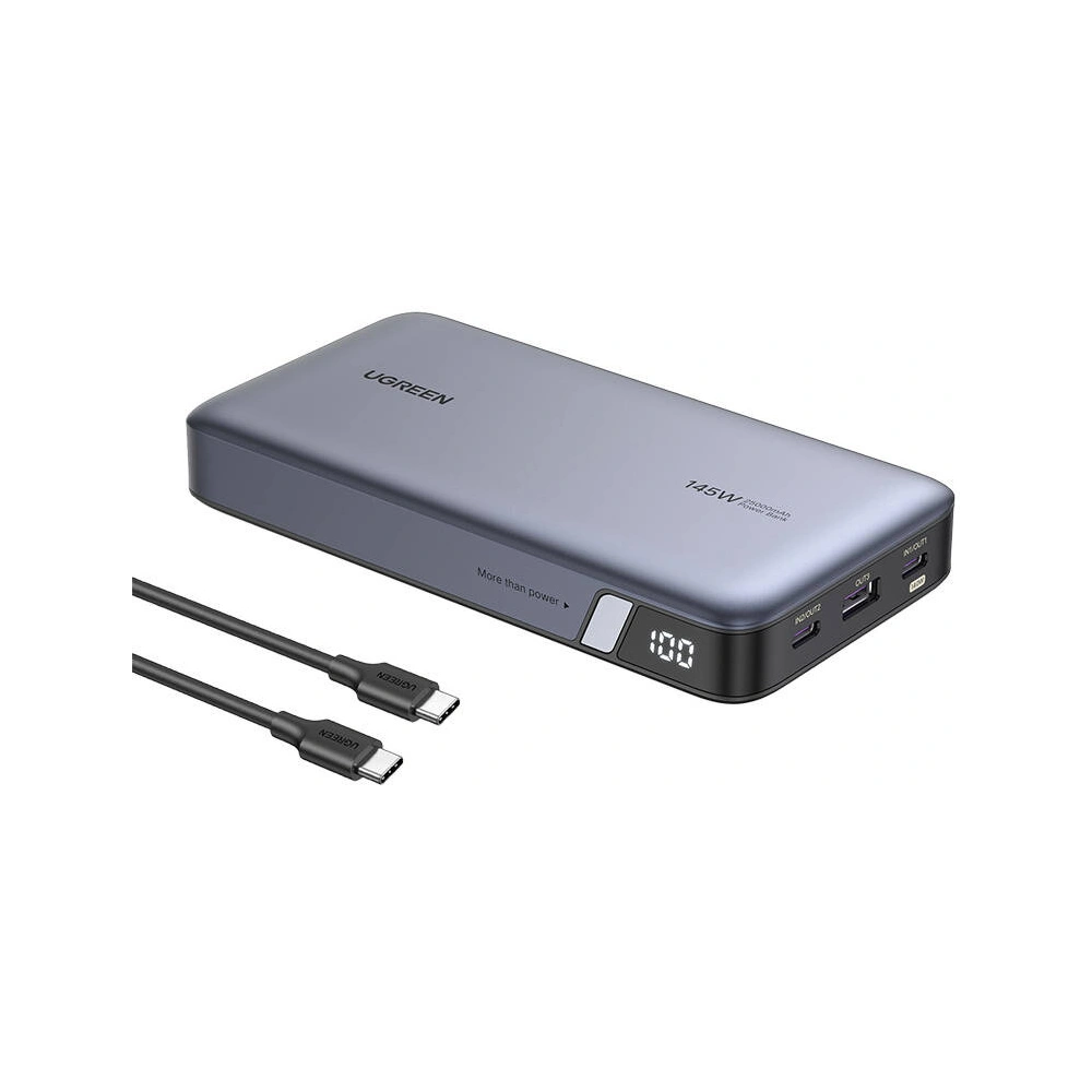 Powerbank 25000mAh UGREEN PB205, USB-A, 2xUSB-C 145W PD szary - Powerbanki - Ugreen