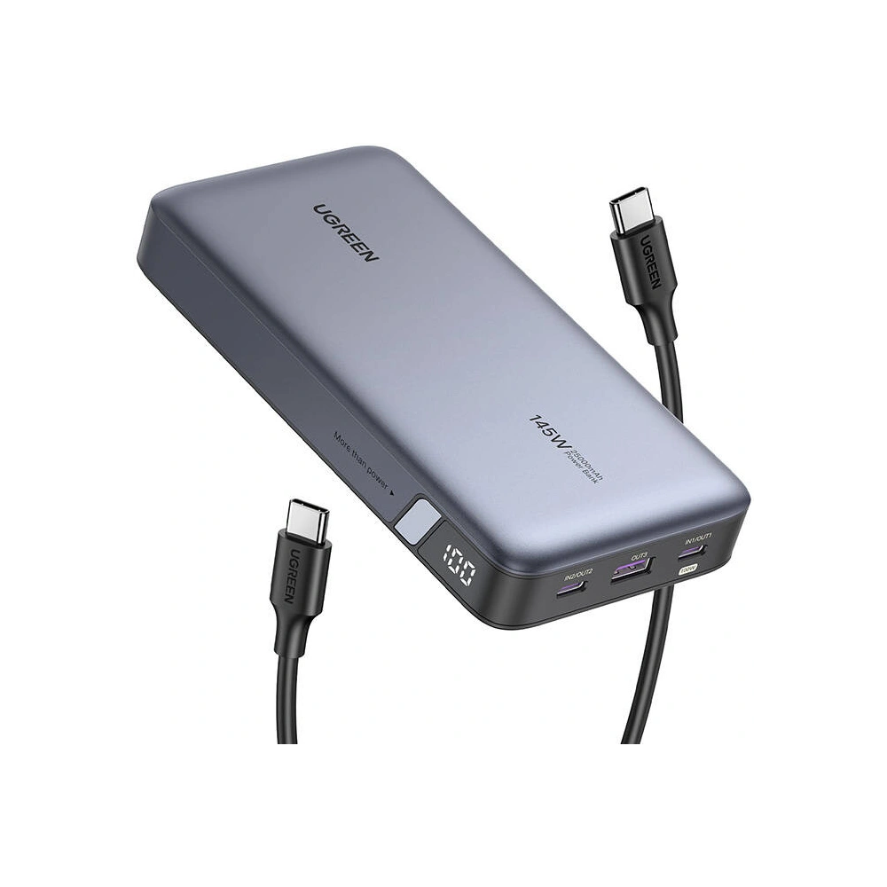 Powerbank 25000mAh UGREEN PB205, USB-A, 2xUSB-C 145W PD szary - Powerbanki - Ugreen