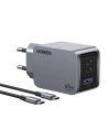 UGREEN Nexode Pro wall charger USB-A, 2xUSB-C 65W + USB-C / USB-C cable 1.5m black