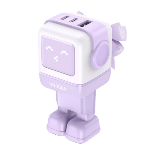 Kup UGREEN Nexode Robot GaN hálózati töltő 2xUSB-A, USB-C 65W lila - UGR1834 - {ean13} - Sklep Home Screen