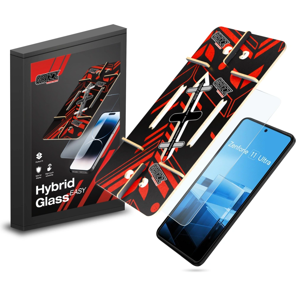 Szkło hybrydowe GrizzGlass HybridGlass Easy do Asus Zenfone 11 Ultra