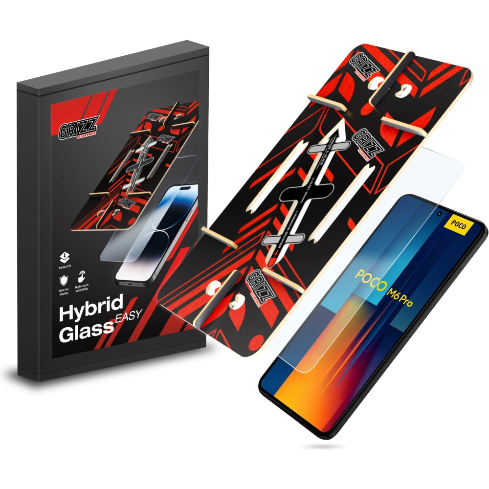 Szkło hybrydowe GrizzGlass HybridGlass Easy do Xiaomi POCO M6 Pro 4G