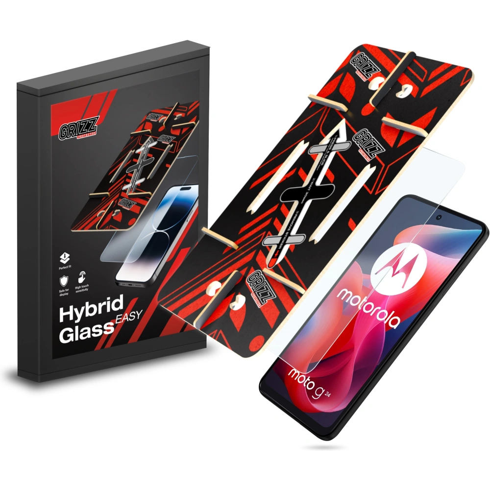 Szkło hybrydowe GrizzGlass HybridGlass Easy do Motorola Moto G24