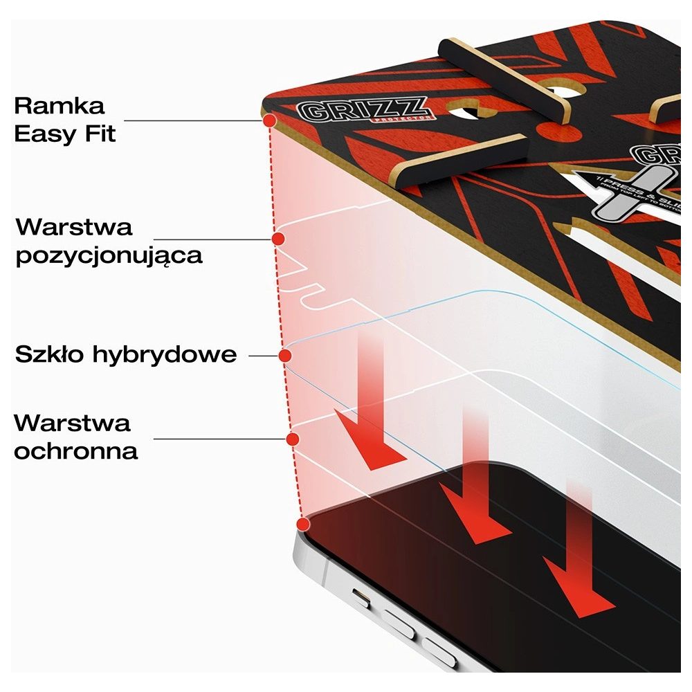 Szkło hybrydowe GrizzGlass HybridGlass Easy do Nothing Phone 1