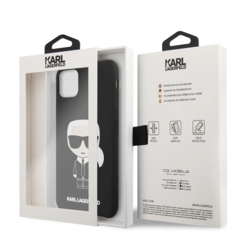 Kup Karl Lagerfeld KLHCN65SLFKBK iPhone 11 Pro Max hardcase černý/black Silicone Iconic - KLD181BLK - {ean13} - Sklep Home Screen