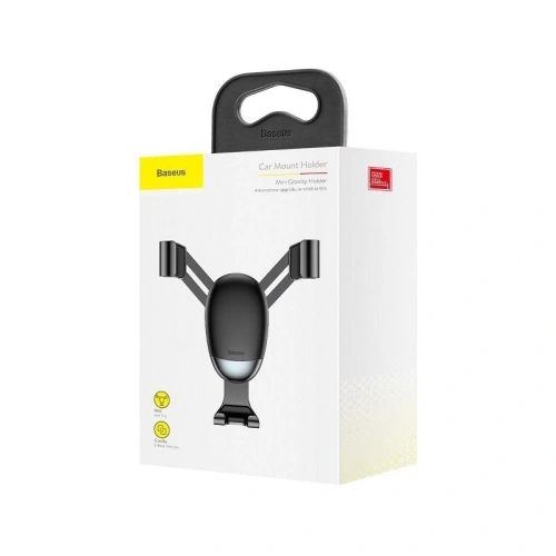 Buy Baseus Gravity Aluminium Air Vent Car Mount Black - BSU674BLK - {ean13} - Home Screen Store Europe