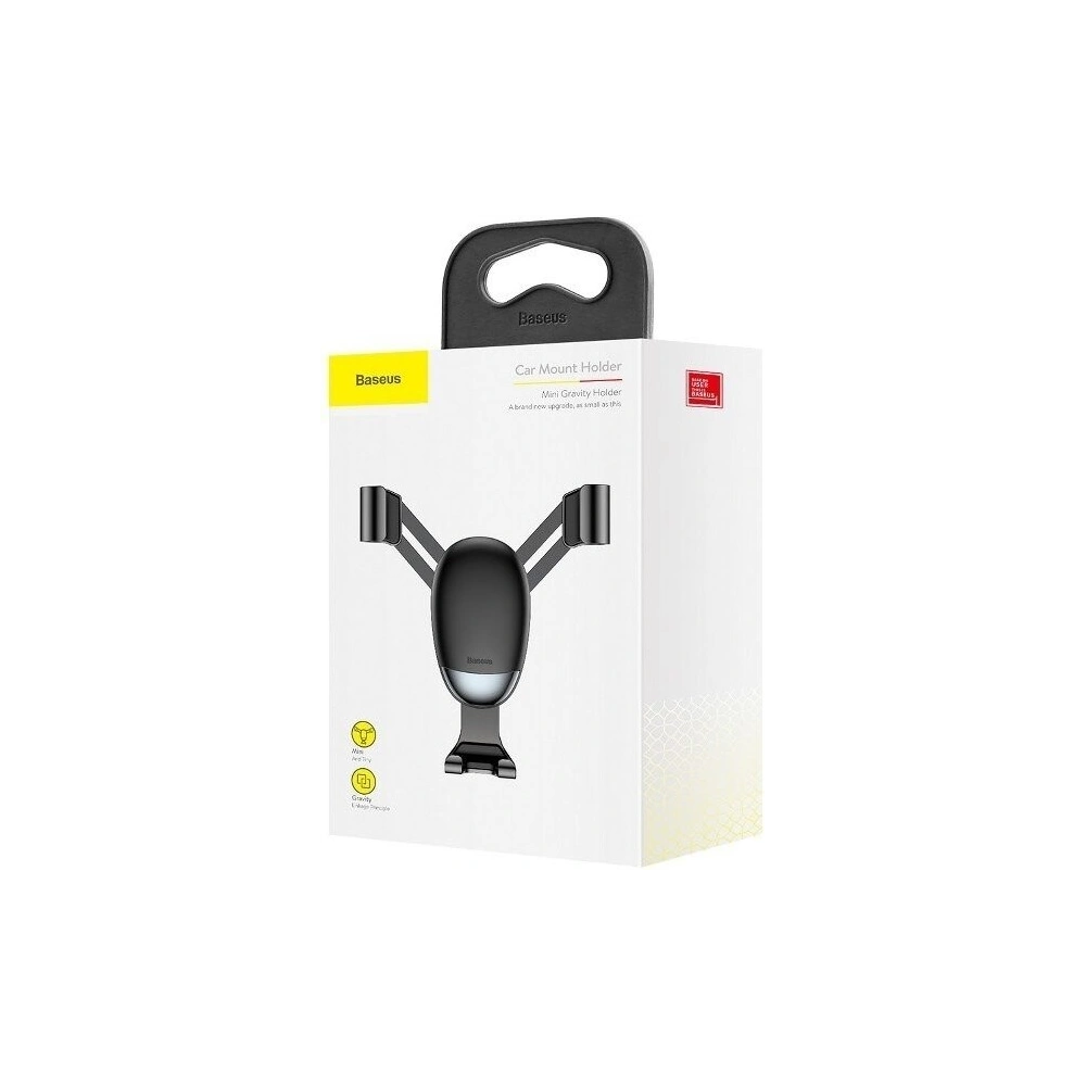 Uchwyt grawitacyjny Baseus na kratkę, aluminiowy (czarny)