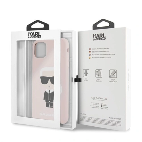 Buy Karl Lagerfeld KLHCN65SLFKPI iPhone 11 Pro Max hardcase light pink Silicone Iconic - KLD182PNK - {ean13} - Home Screen Store Europe